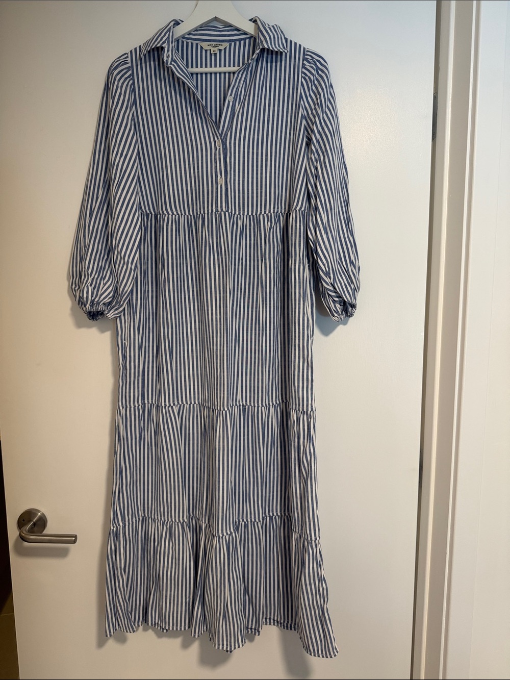 Max Studio Blue and White Striped dress
